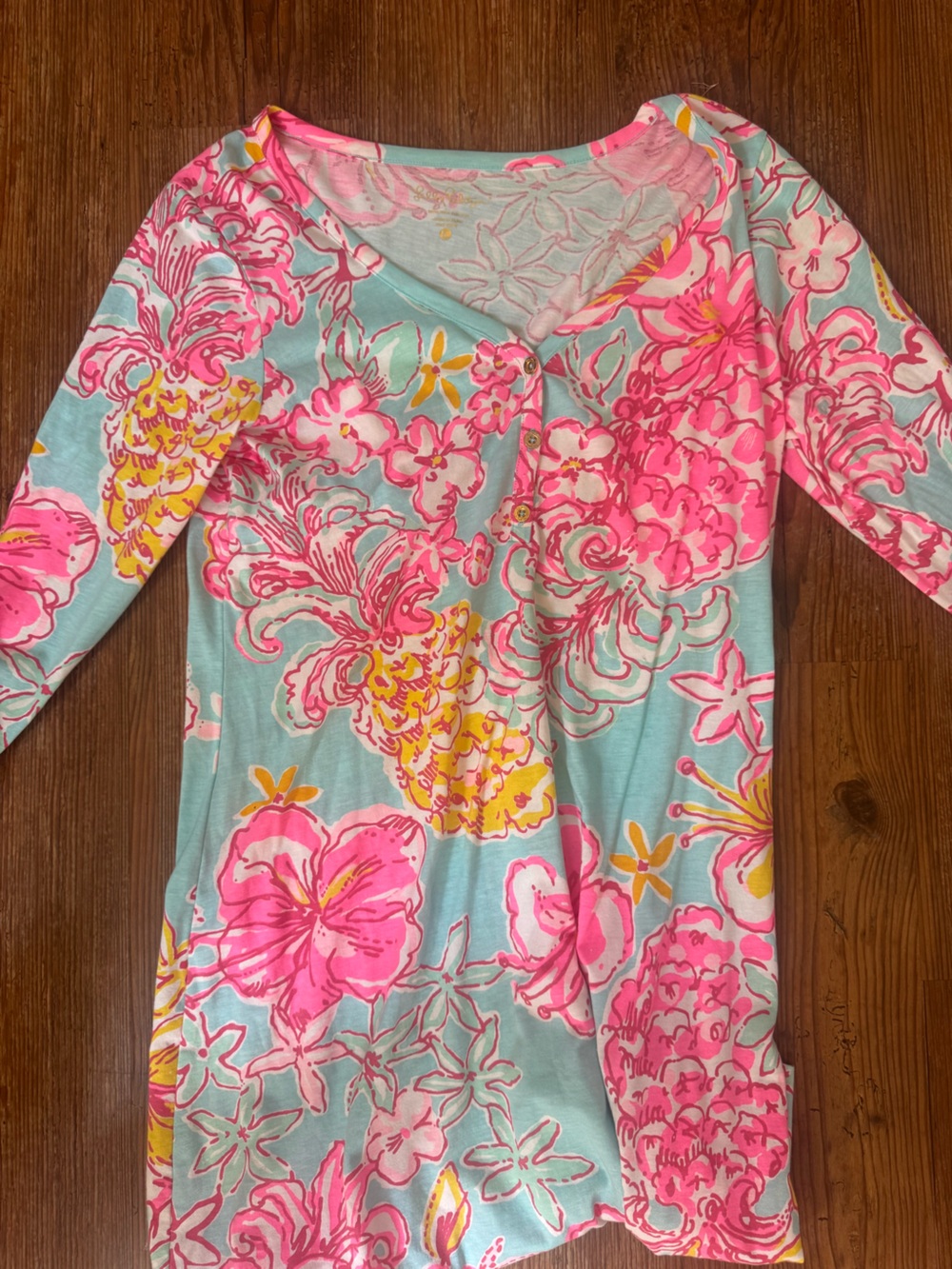 Lilly Pulitzer pineapple hibiscus starfish Dress Large